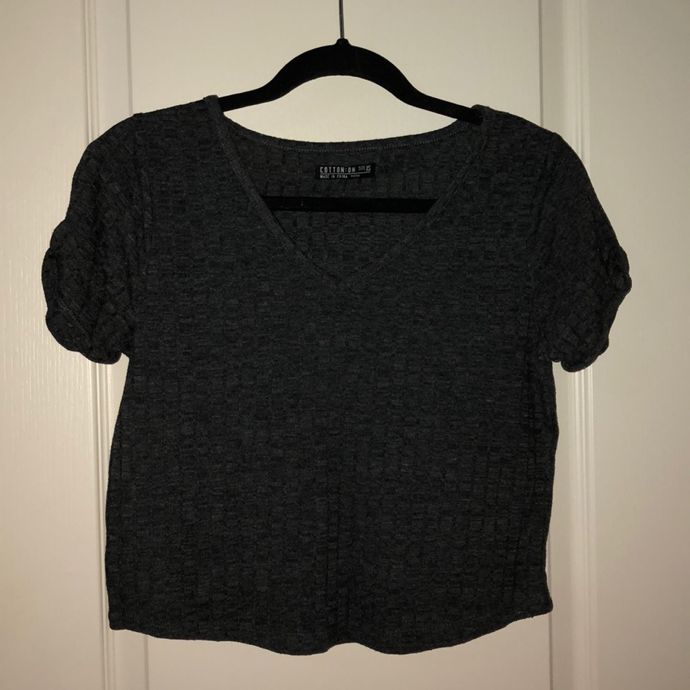 Ribbed v-neck top